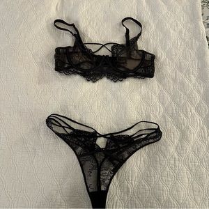 Honey birdette enya black bra and thong